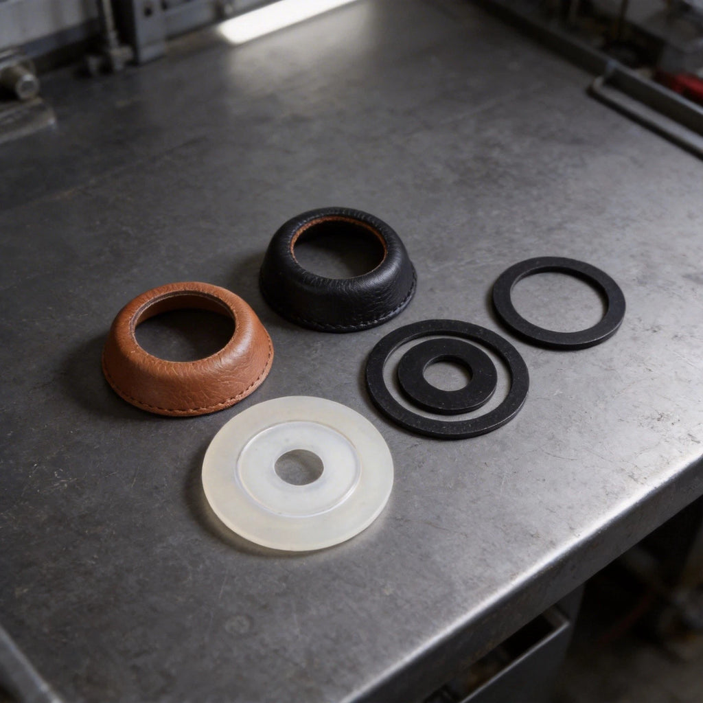 2 Sets of Leather Sleeves for Type 75 Hand Pumps with Silicone Gaskets