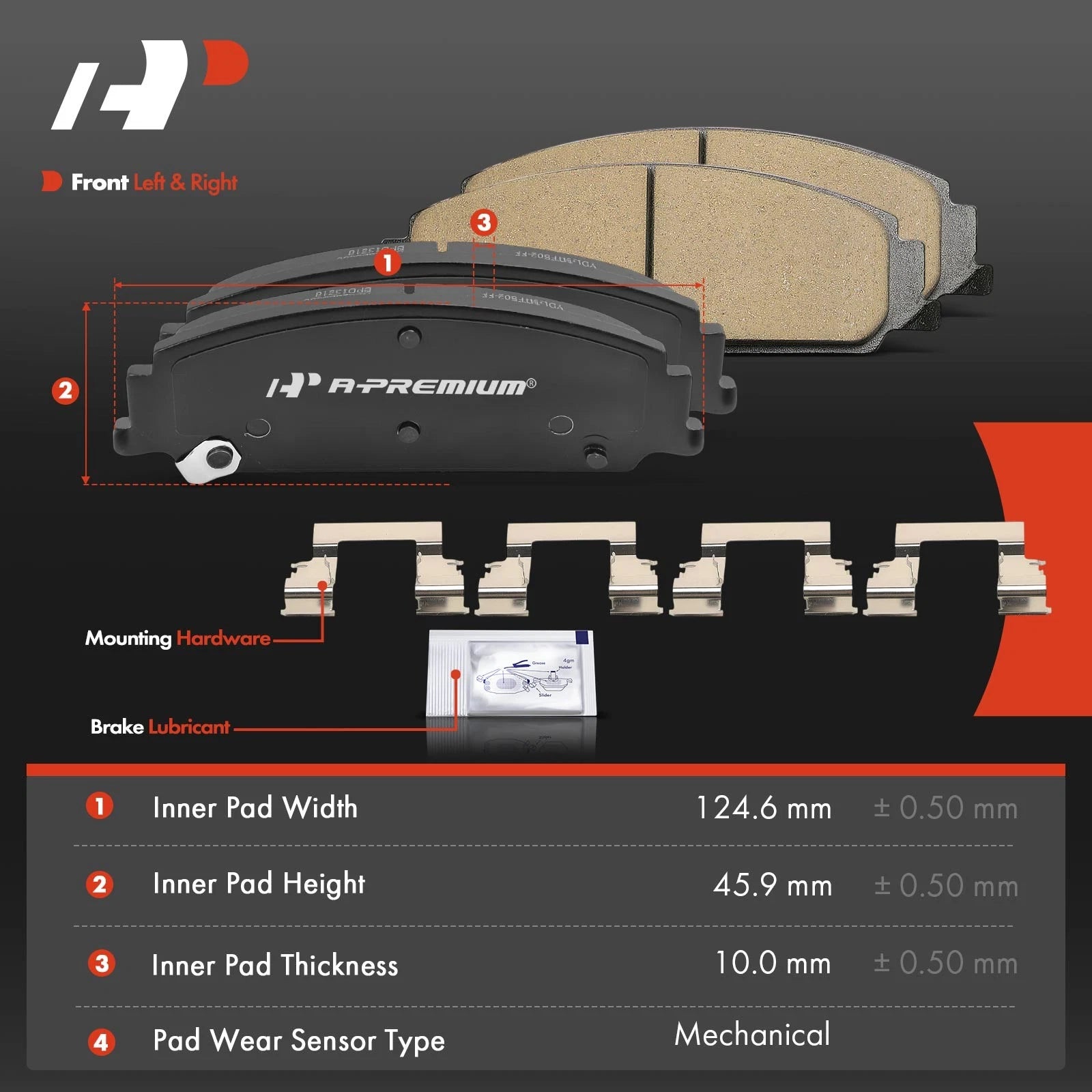 Front Ceramic Brake Pad Set for Pontiac G8 (2008-2009)