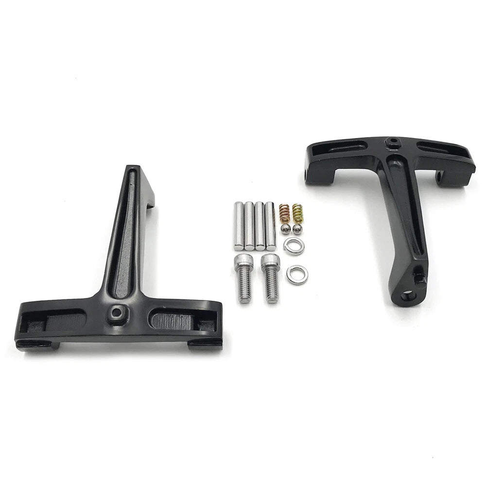 Black Leaf Knob Dominator Passenger Footboard for Harley Touring (1993–2008)