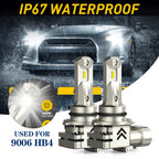2X AUXITO HB4 9006 LED Headlight Bulb for Low Beam Fog Light (12000LM, 6000K)