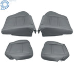 Set of 2 Front Seat Covers for Toyota Land Cruiser (1990–1997) Gray Leather