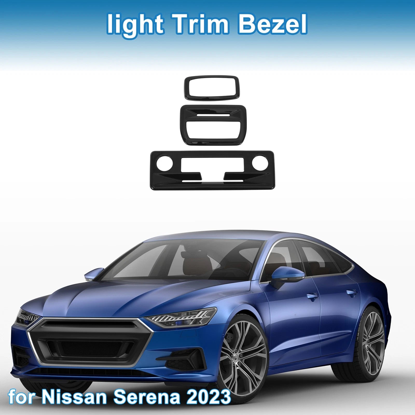 Light Trim Bezel Set for Nissan Serena (2023) Black