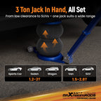 3 Ton Double Bag Air Jack for Adjustable Lifting (up to 17.3")