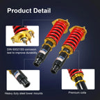 Set of 4 Coilover Struts for Honda Prelude (1992-2001) Adjustable Height