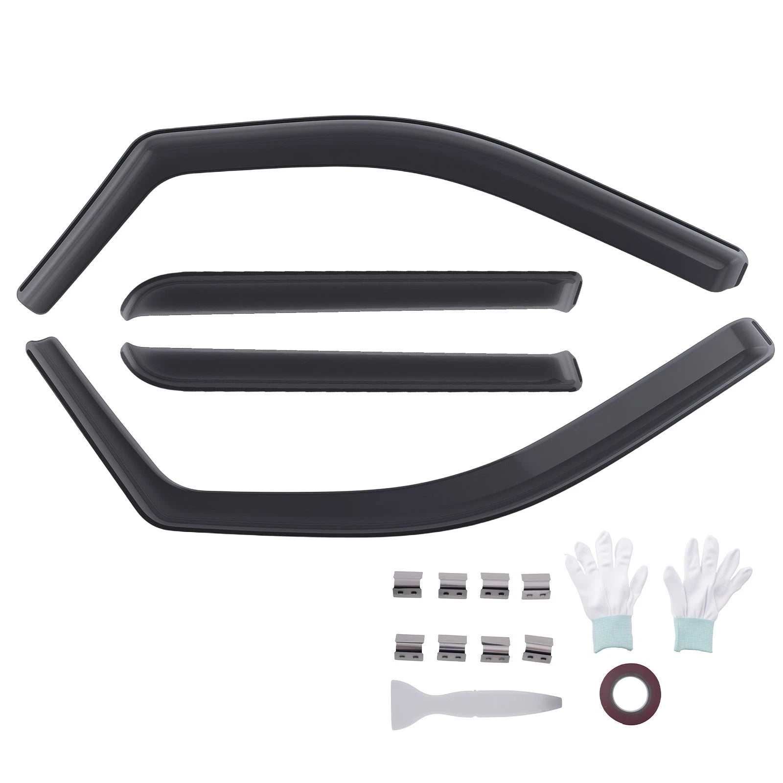 4PC Wind Deflector Kit for Ford F150 (2009–2014) Crew Cab Rain Guards