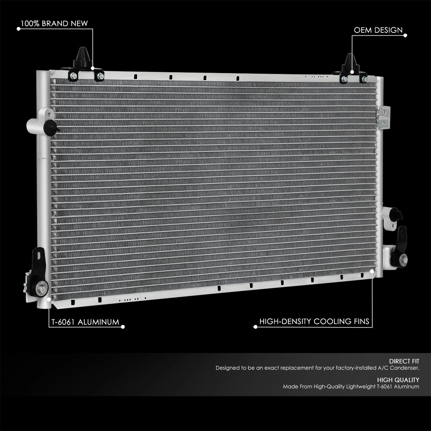 A/C Condenser for Toyota Tundra 2000–2006 (w/ Towing Package, Aluminum)