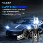 2X H4 LED Headlight Bulbs for NOVSIGHT (20000LM, 6500K)