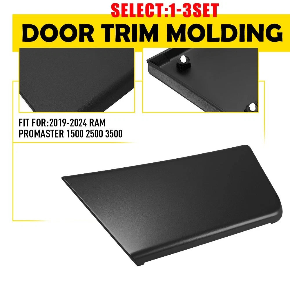 Set of 2 Passenger Front Door Trim Molding for Ram ProMaster (2019–2024)