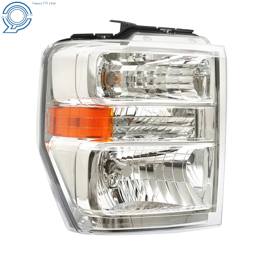 Headlight for Ford E150 E250 E350 (2008-2014) Chrome Housing Halogen