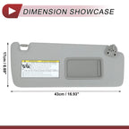 Sun Visor No.74310-48220-A0 for Toyota Highlander (2004–2007) Right Side