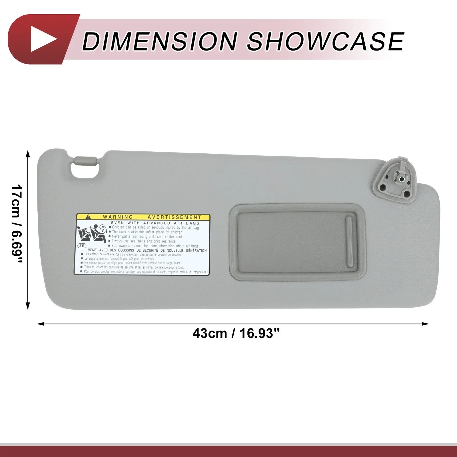 Sun Visor No.74310-48220-A0 for Toyota Highlander (2004–2007) Right Side