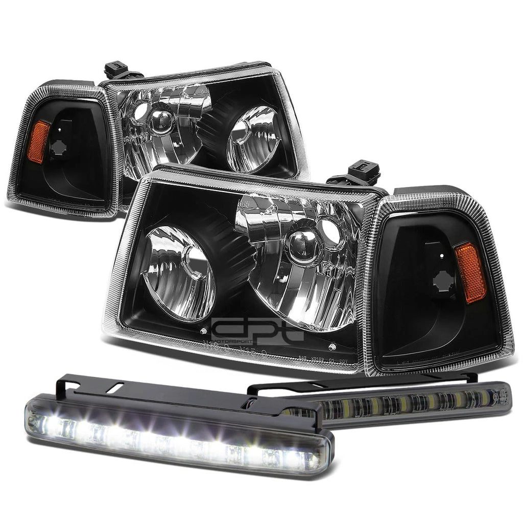 Black Housing Smoked LED Fog Light Kit for Ford Ranger (2001–2011)