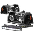 Black Housing Smoked LED Fog Light Kit for Ford Ranger (2001–2011)