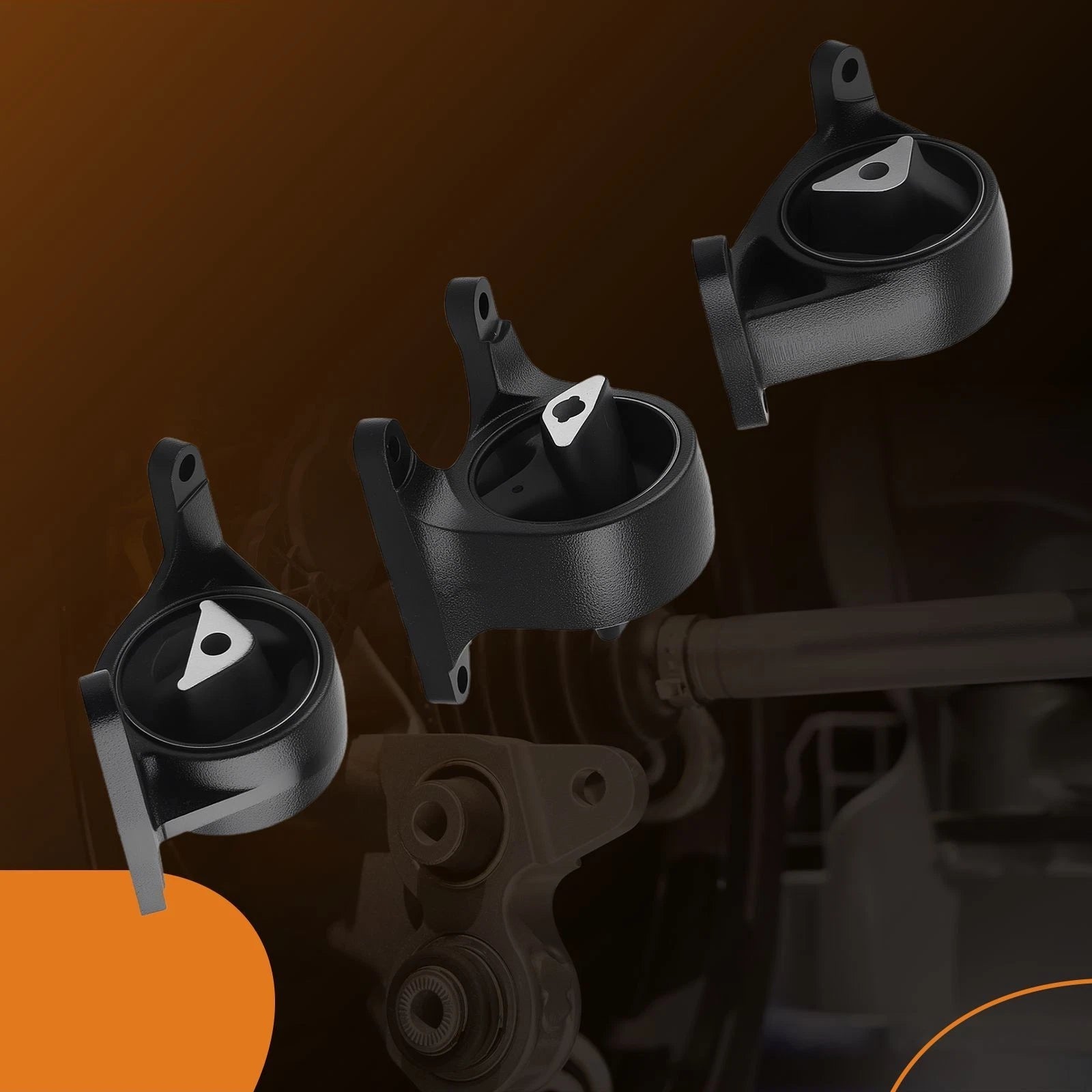 Set of 3 Engine and Transmission Mounts for Jeep Grand Cherokee (1999–2004)