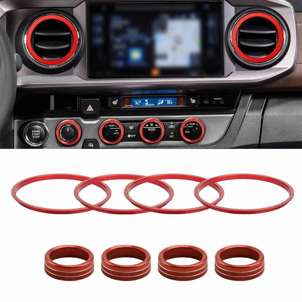 A/C Vent Ring Outer Trim Covers for Toyota Tacoma (2016–2022)