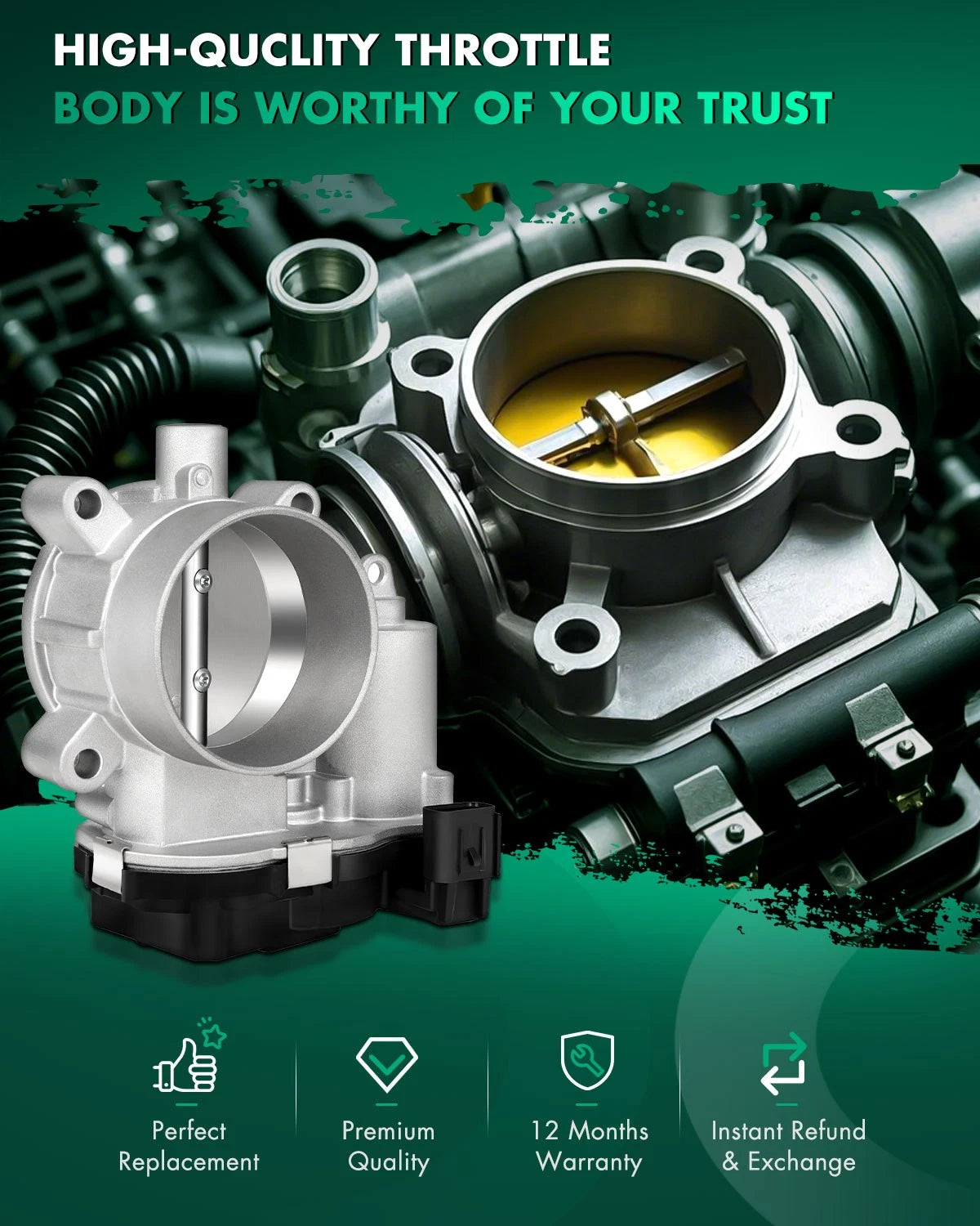 Throttle Body for Jeep Compass 2.4L (2017–2022) & Dodge Dart 2.0L (2013–2016)