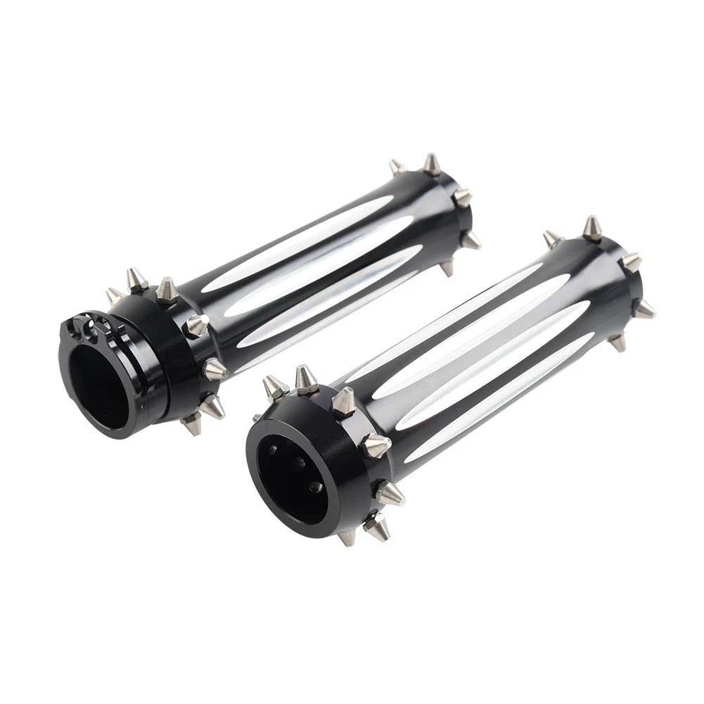 CNC Spikes 1'' Motorcycle Hand Grips for Harley Touring Dyna Softail