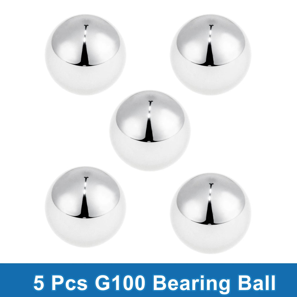 Set of 5 Precision 20.0mm Steel Ball Bearings G100