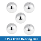 Set of 5 Precision 20.0mm Steel Ball Bearings G100
