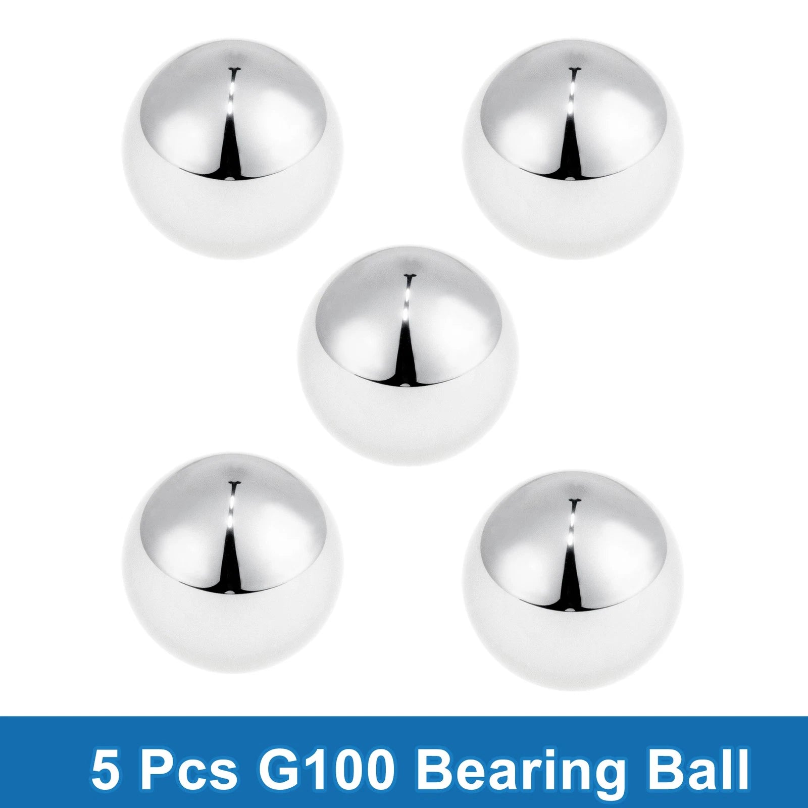 Set of 5 Precision 20.0mm Steel Ball Bearings G100