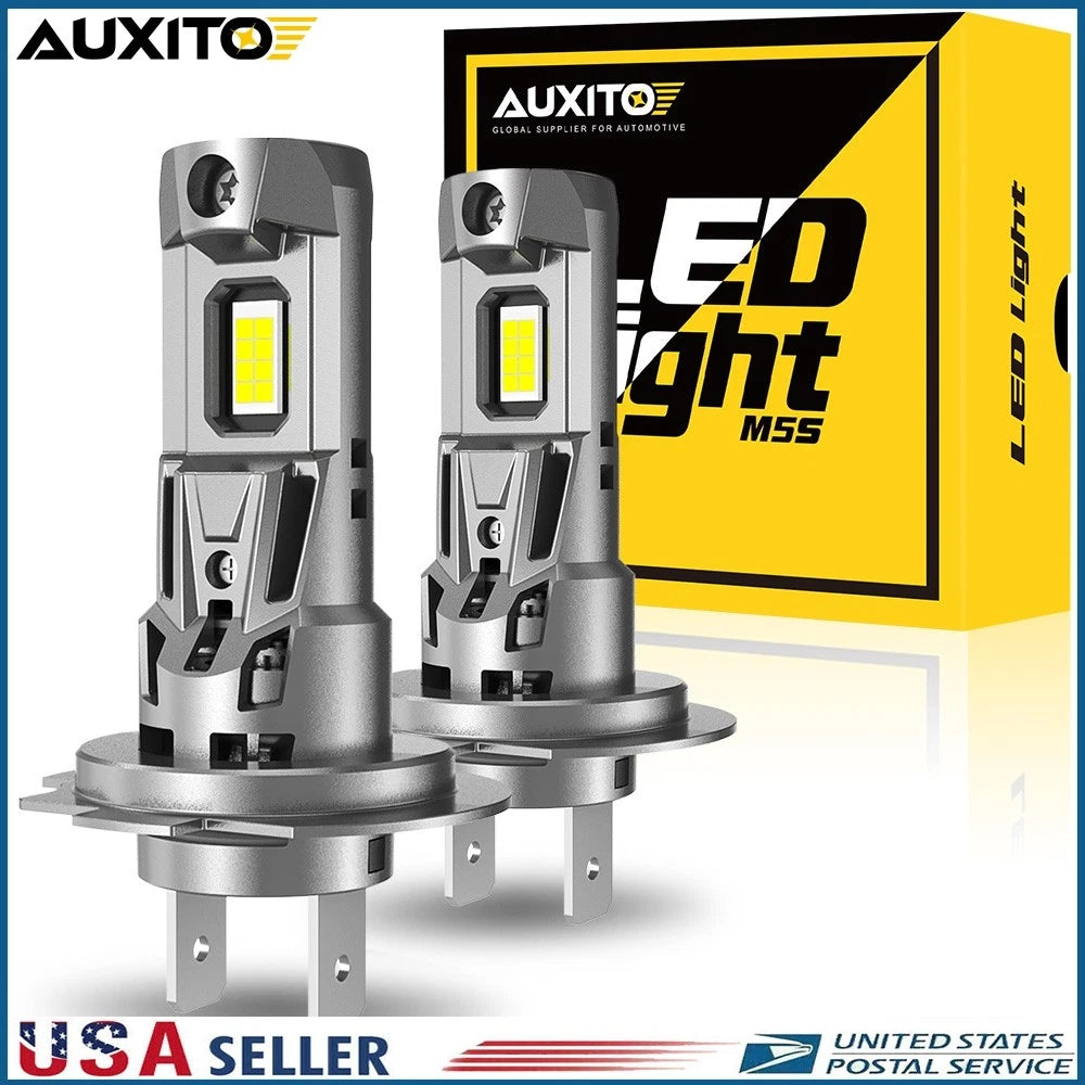 H7 LED Headlight Bulbs Kit for Universal Vehicles (22000LM, 6500K)