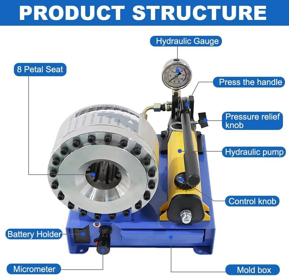 5600KN Hydraulic Hose Crimper for Various Applications (10mm-30mm)