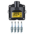 Set of 4 Bosch Ignition Coils & NGK Laser Platinum Spark Plugs for Audi A4 TT Golf Jetta (L4)