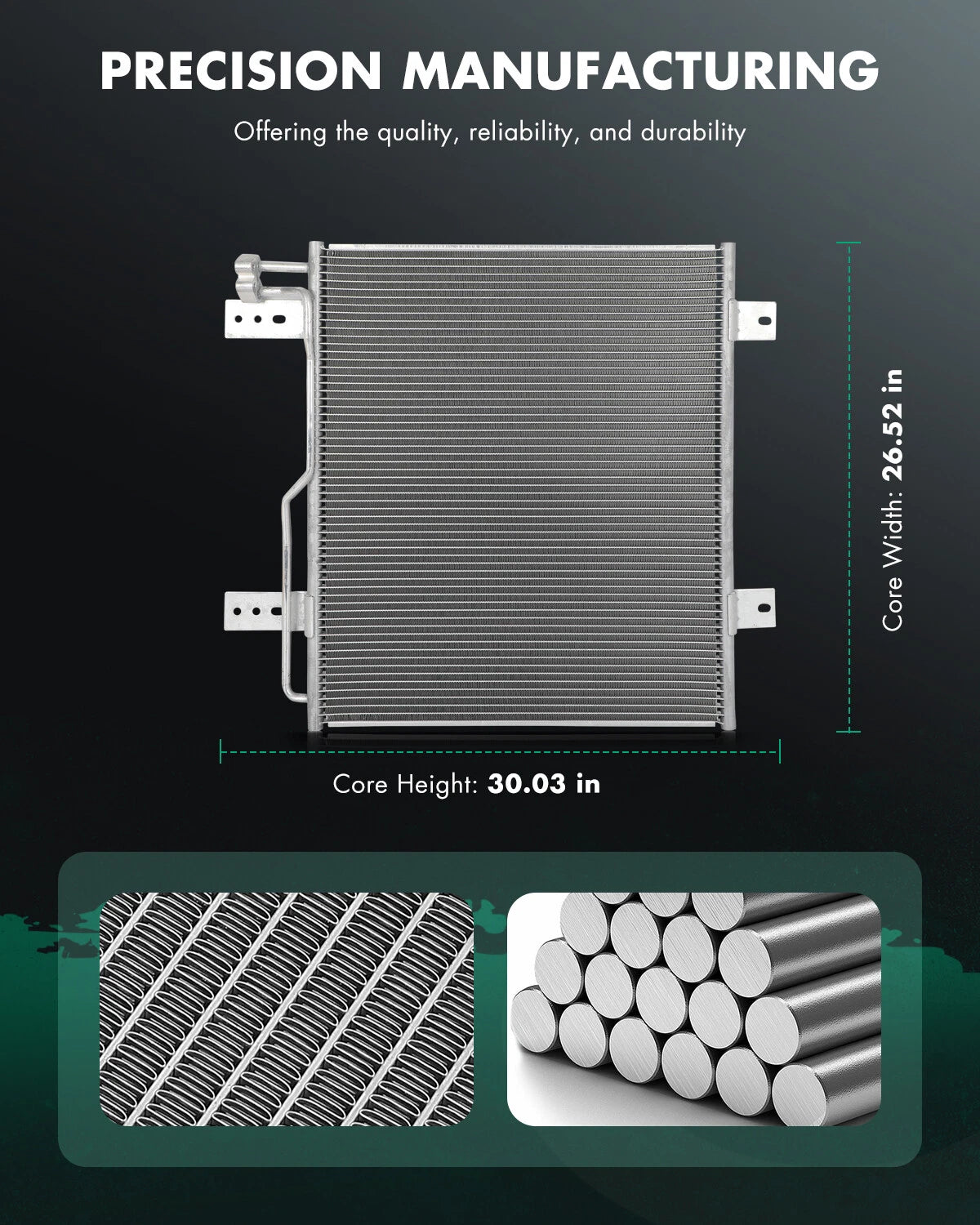 Aluminum AC Condenser for International Harvester 3200 (2004–2006)