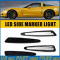 LED Smoked Front & Rear Side Marker Signal Lights for Chevy Corvette C6 (2005–2013)