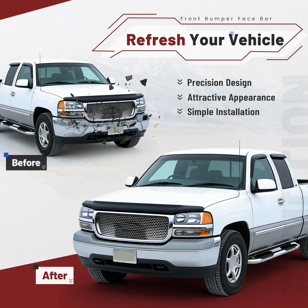 Front Chrome Steel Bumper Impact Bar for GMC Sierra Yukon (1999–2006)