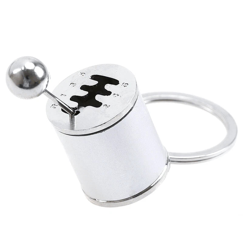 Luxury Key Chain for Ford (2015-2024) Chrome Finish 6-Speed Gear Box