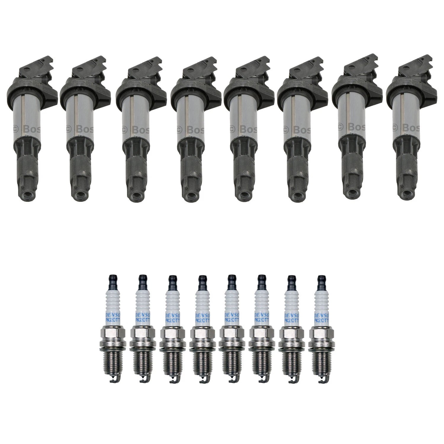 Set of 8 Ignition Coils & Spark Plugs for BMW E60 E63 E65 E53 V8
