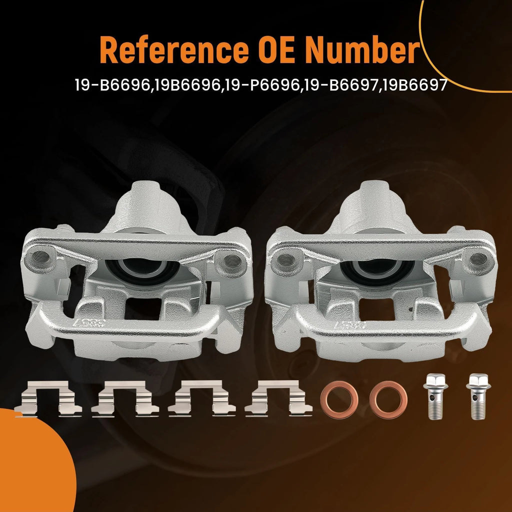 Rear Brake Caliper Pair for Nissan Leaf (2011–2013) / Rogue Sport (2017–2022)