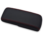 Leather Console Armrest Cover for Chevrolet Colorado (1995–2005) Red Stitch