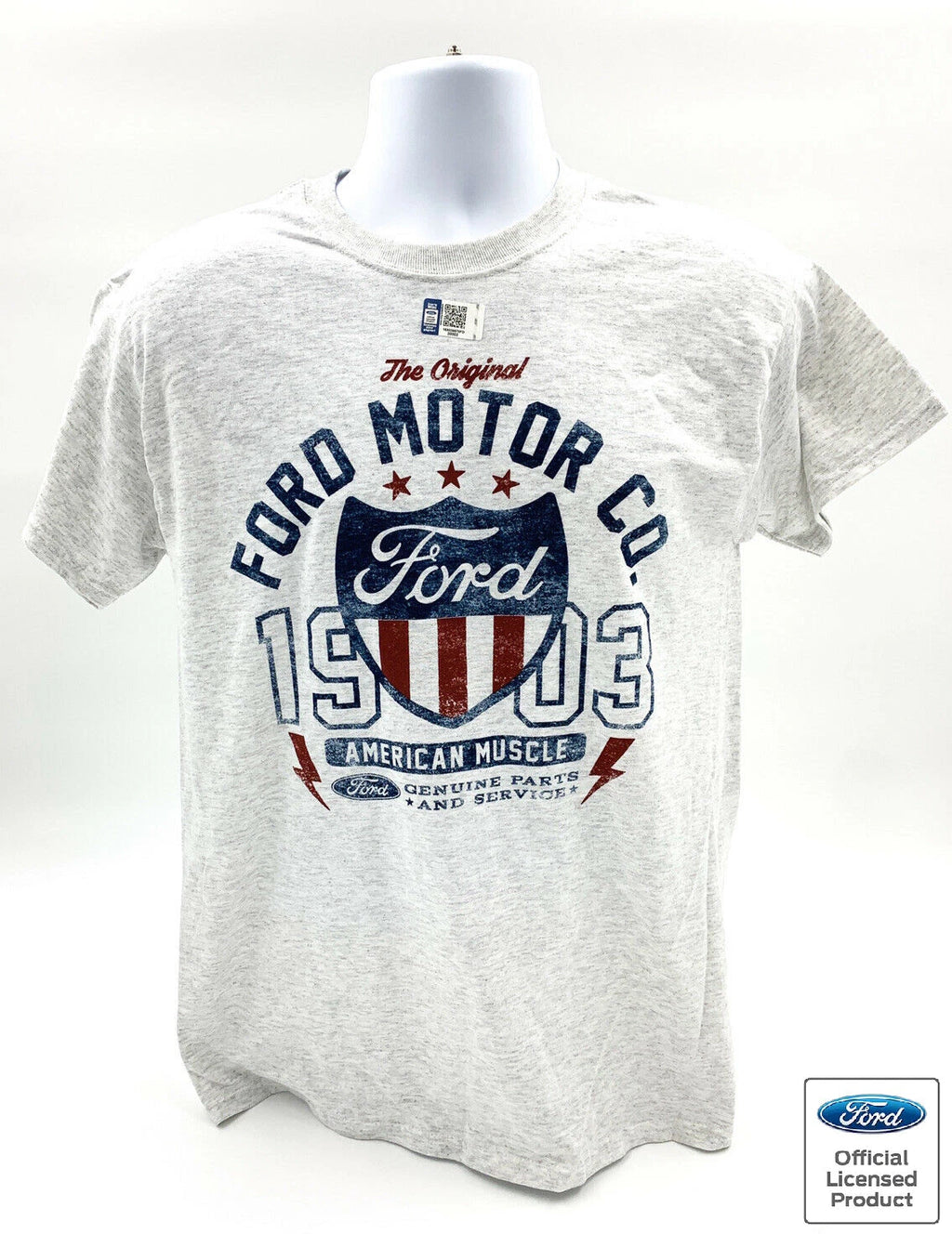 Ford T-Shirt Light Gray Vintage 1903 American Muscle for Ford Motor Co (1903–1903)
