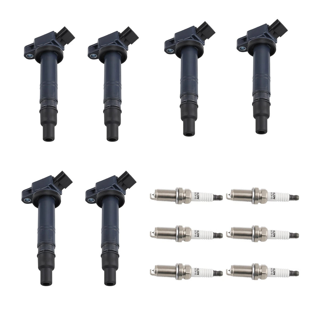 Set of 6 Ignition Coils & Iridium Spark Plugs for Toyota 4Runner (2010–2019) Tacoma (2016)
