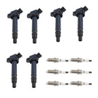 Set of 6 Ignition Coils & Iridium Spark Plugs for Toyota 4Runner (2010–2019) Tacoma (2016)