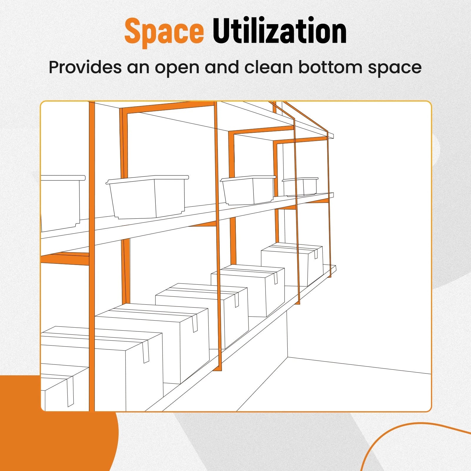 Set of 2 Universal Storage Shelving Brackets, Powder Coated 19.6'' x 59.3''