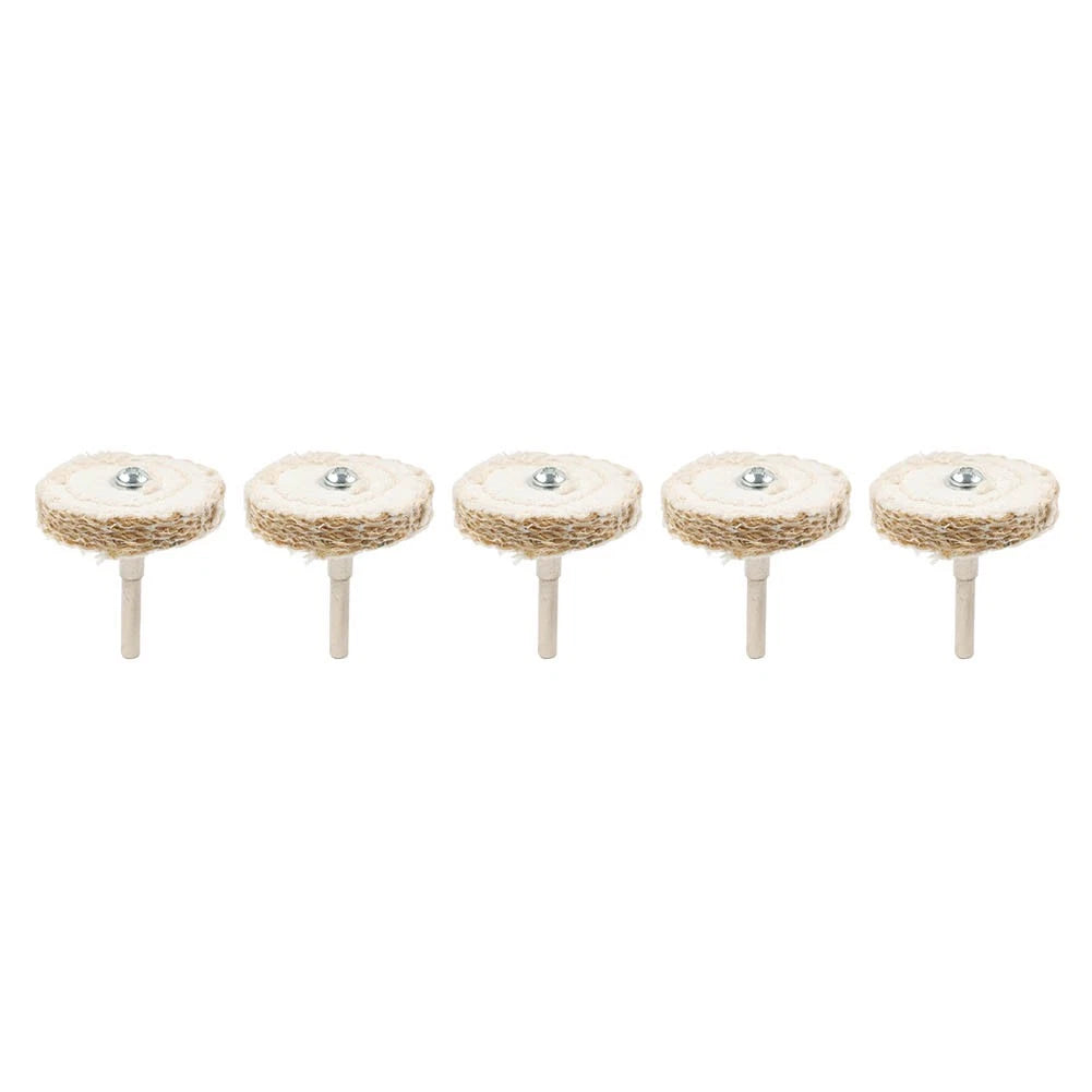 5 Pcs 2" Sisal Cloth Buffing Wheel for Polishing Stainless Steel