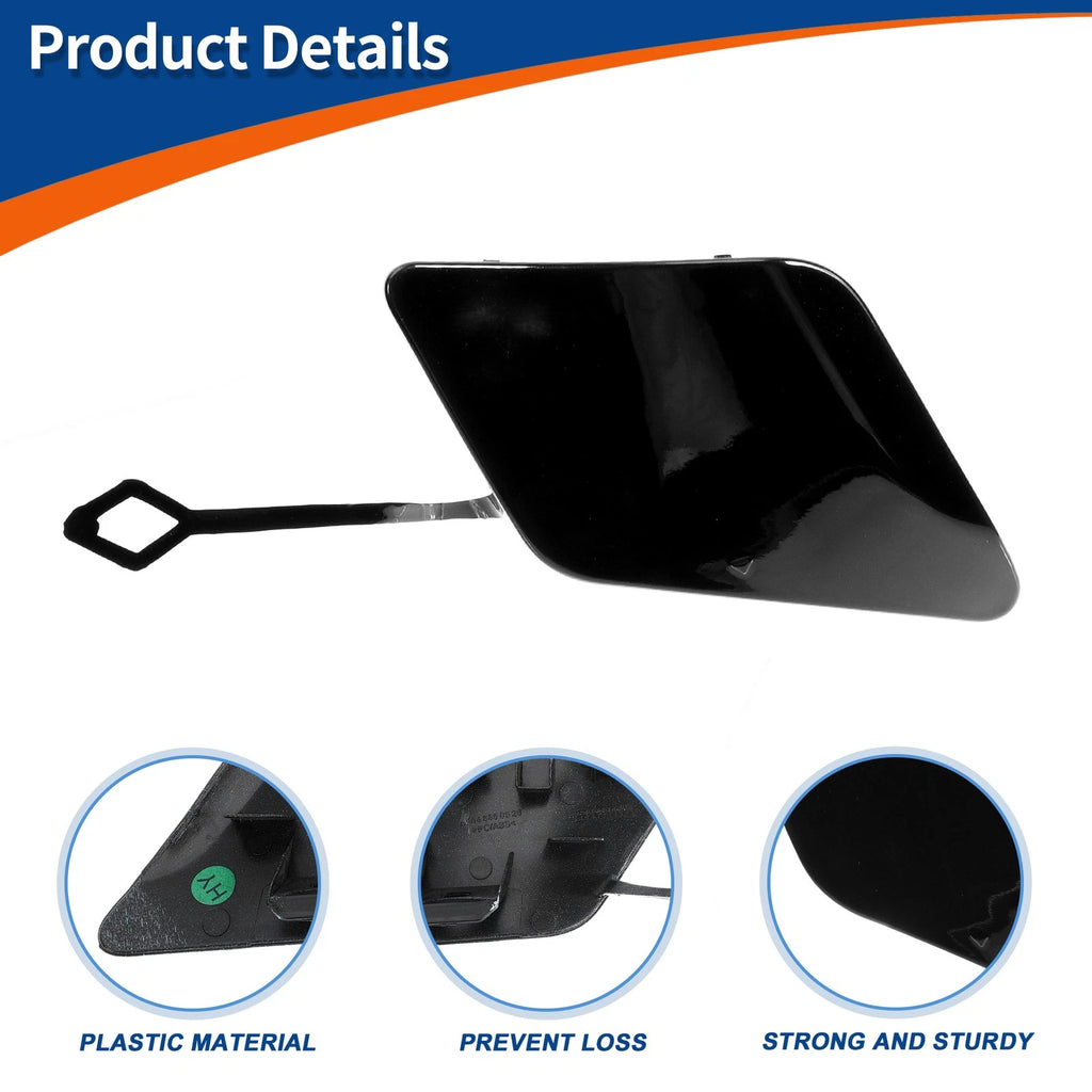Tow Hook Cap for Mercedes-Benz C250 C350 (2012–2015) No.A2048850526 Black