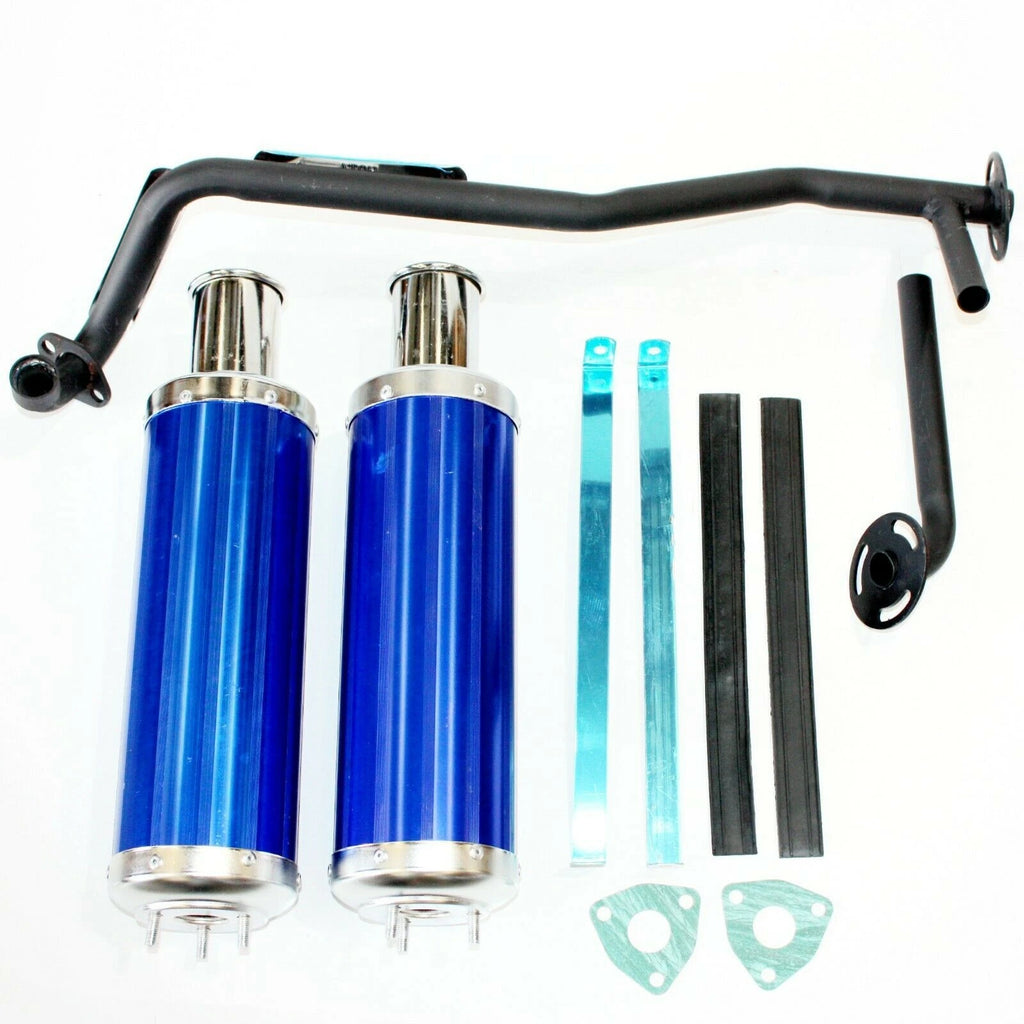 Twin Exhaust Pipe for 125cc Bull Style Farm Quad Dirt Bike ATV (2010–2023)