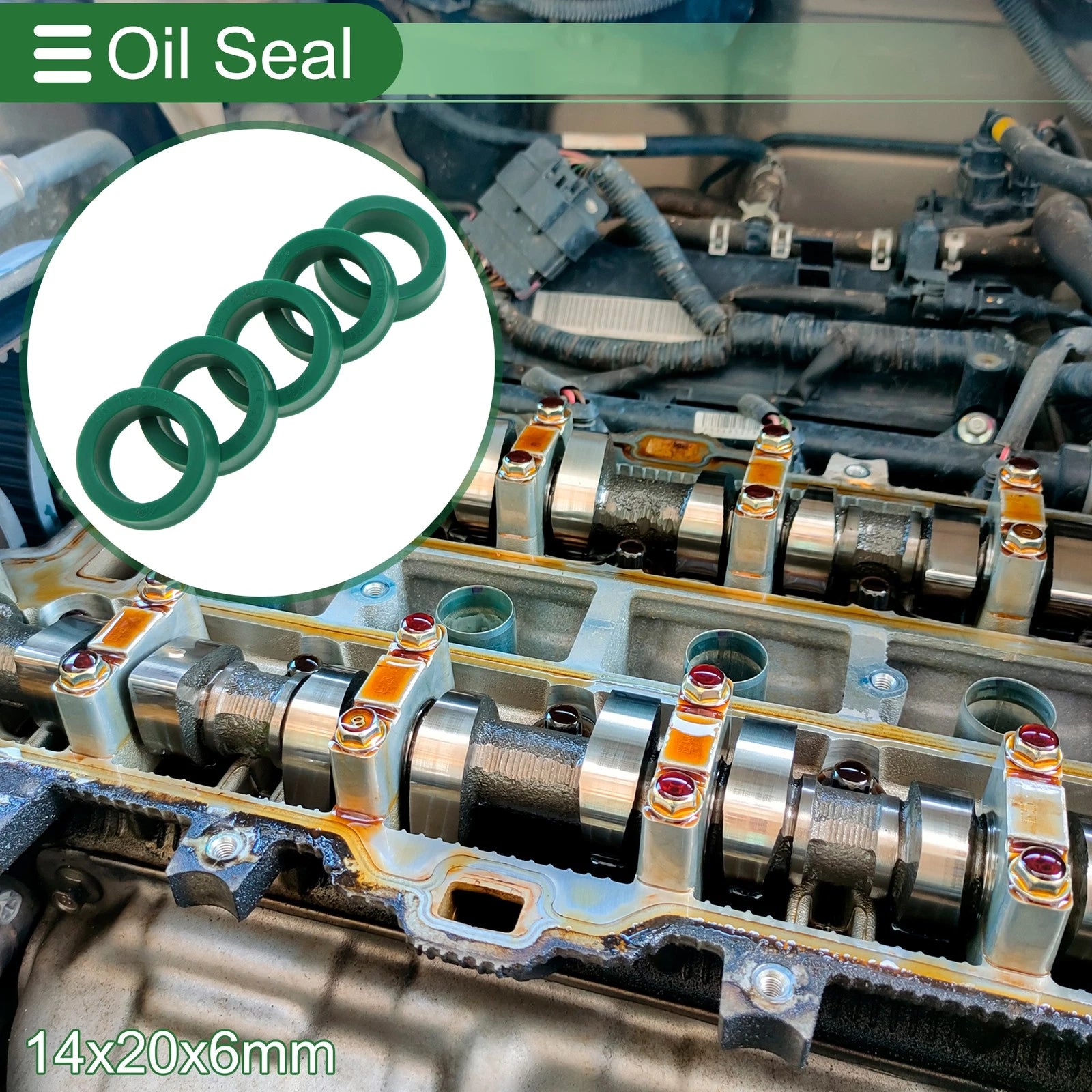 Set of 5 Oil Seal Rotary Shaft Seal 14x20x6mm for Various Models