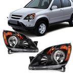 Headlight Assembly Set for Honda CR-V (2005–2006) Black Housing