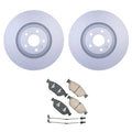 Set of 4 Hella Front Rotors & Akebono EURO Ceramic Brake Pads for A6 A7 A8 Quattro (2012–2018)