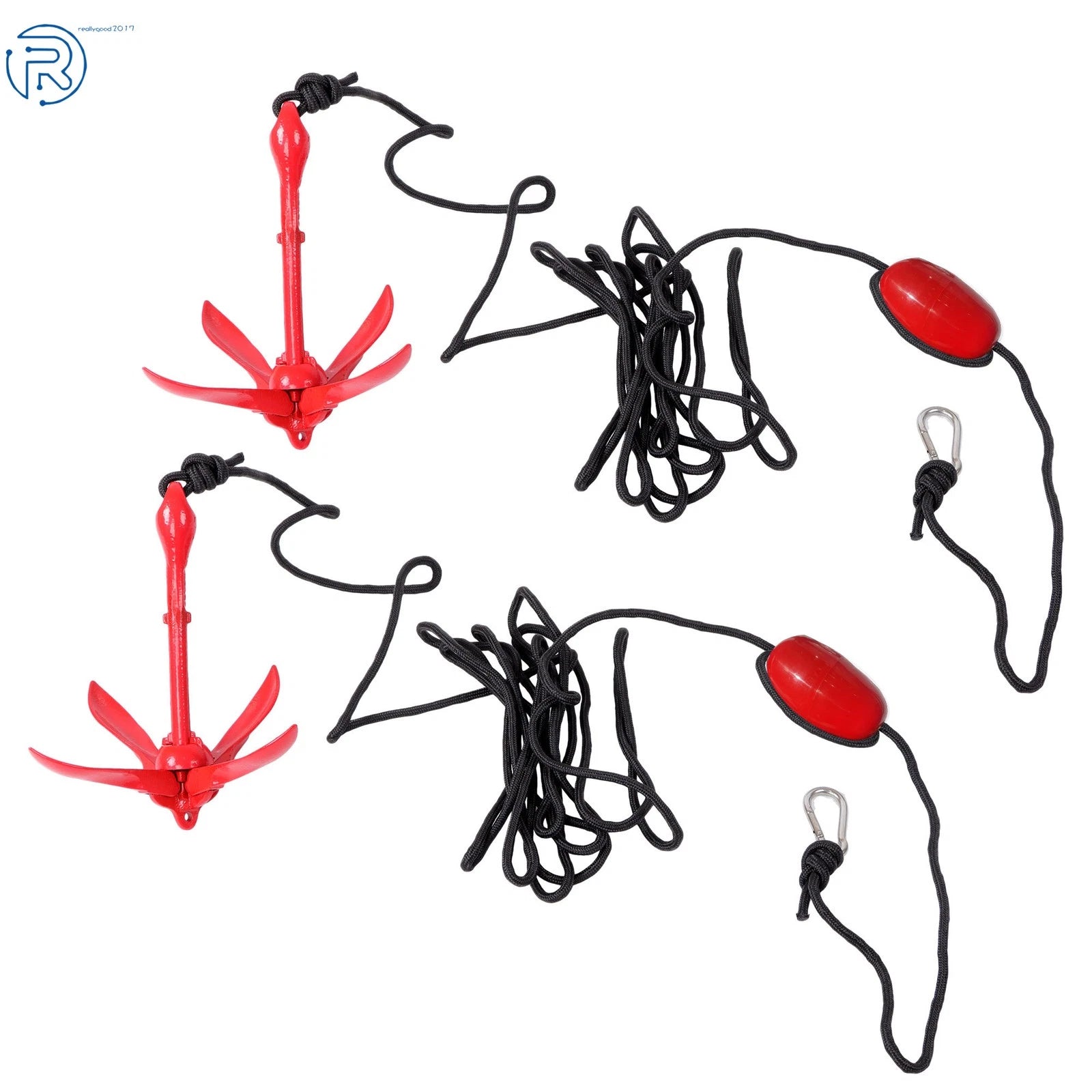 2X Folding Anchors for Grapnel Boat Marine Kayak (1.5KG)