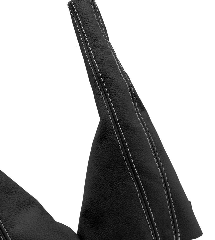 Leather Manual & Brake Boot Cover for VW Jetta Golf MK3 (1991–1998) Gray Stitch