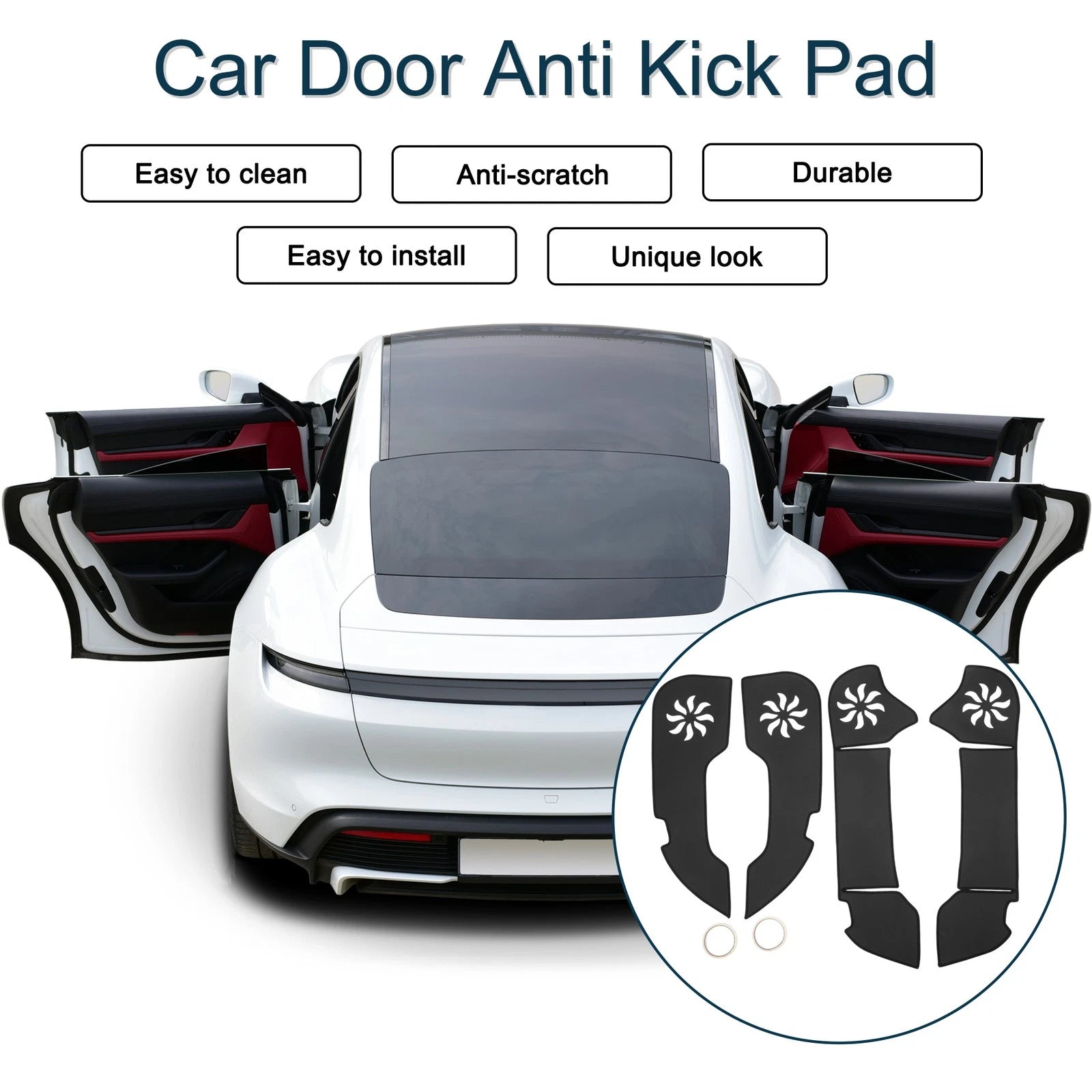 Set of 1 Car Door Anti Kick Pad Sticker Protector for Toyota Crown (2010–2012)