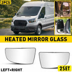4X Mirror Glass Lower Convex for Ford Transit 150 250 HD (2015–2023)