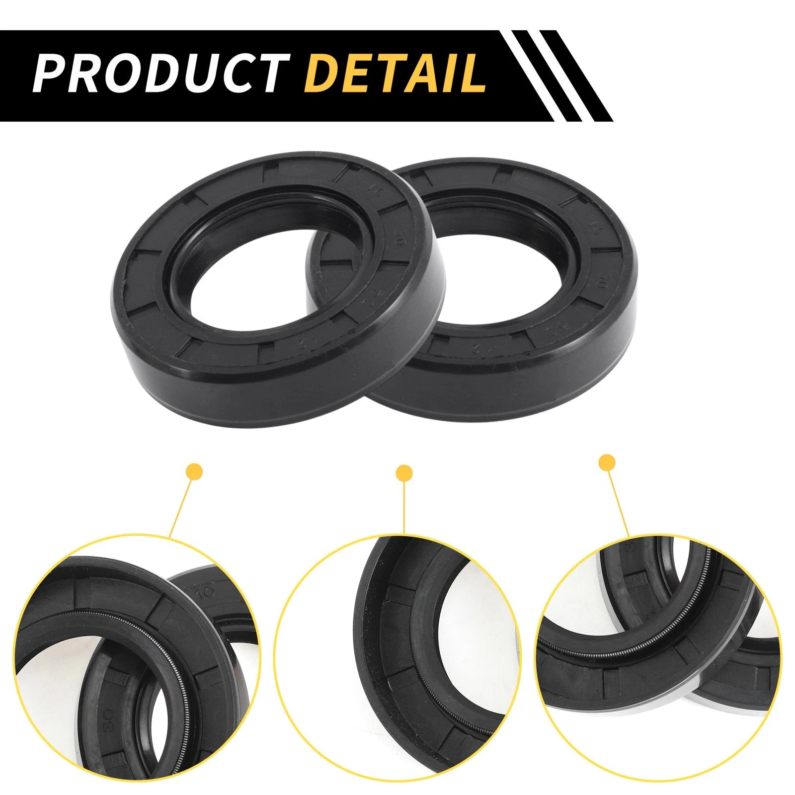 Set of 5 Oil Seal Rotary Shaft Seal NBR Rubber 30x52x12mm