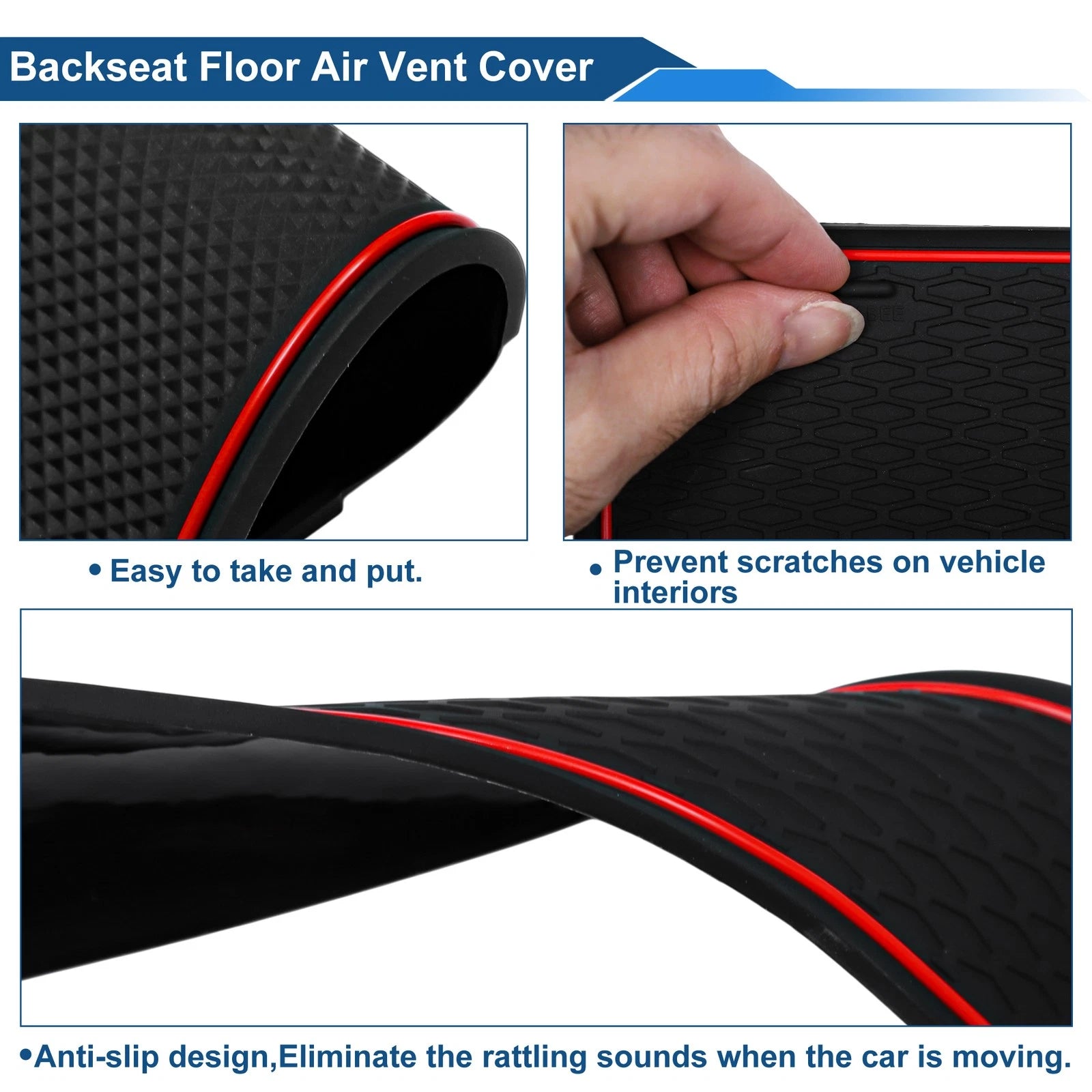 16 Pcs Non-Slip Mat for BMW X3 (2018–2019) PVC Red